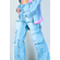 Distressed Cargo Jeans Light Blue Wash