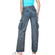 Washed Cargo Jeans With Splashes