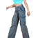 Washed Cargo Jeans With Splashes