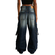Alcott Cargo Baggy Fit Jeans Washed Medium Blue