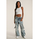Alcott Cargo Baggy Fit Jeans Washed Light Blue