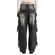 Alcott Cargo Baggy Fit Jeans Washed Black