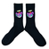 Teddy Bear Purple Head Socks Black