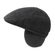 Corduroy Flat Cap With Earflaps Black