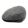 Wool Flat Cap Herringbone Dark Grey