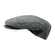 Wool Flat Cap Herringbone Dark Grey