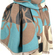 Viscose Scarf Light Blue/Brown