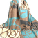 Viscose Scarf Light Blue/Brown