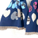 Viscose Scarf Blue With Hearts
