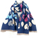Viscose Scarf Blue With Hearts