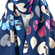 Viscose Scarf Blue With Hearts