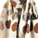 Viscose Scarf Beige/Brown With Hearts