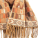 Viscose Scarf Orange With Fringes
