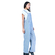 Women's Striped Dungarees White/Blue
