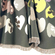 Viscose Scarf Army Green With Hearts