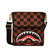 Sprayground Peeking Character Check Crossbody Bag
