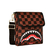 Sprayground Peeking Character Check Crossbody Bag