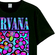 Amplified T-shirt Nirvana Neon Flowers Black