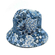 Reversible Bucket Hat Floral Print Light Blue