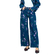 Wide Leg Floral Jeans Dark Blue