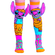 Madmia Stitch Neon Halloween High Socks