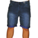 Men's denim cuff shorts in dark blue