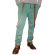 Men's cotton chino pants with braces in green