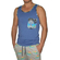 Humor men's tank top Toppow in blue melange