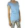 Women's short sleeve slubby top in light blue