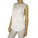 Women's sleeveless long top in sand color