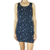 See through bodycon mini dress blue with stars