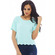 Women's short sleeve top in aqua