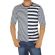 Malavita men's Breton stripe asymmetrical t-shirt