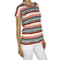 Women's stripe top black-red