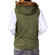 Men's khaki cotton gilet with hood