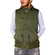 Men's khaki cotton gilet with hood