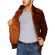 Men's knitted jacket with hood in brown