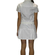 Short sleeve mini shirt dress in white