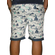 Men's chino shorts beige with blue Flamenco beach print