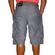 Men's denim cargo shorts