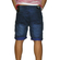 Men's denim cuff shorts in dark blue