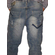 Men's faded distress jeans