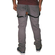 Men's 5-pockets pants with braces in grey-purple