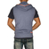 Men's sleeveless zip hoodie in blue marl