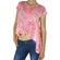 Bigbong women's marble print asymmetrical crop top bright coral