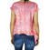 Bigbong women's marble print asymmetrical crop top bright coral