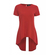 Women's split back long-line top in red