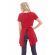 Women's split back long-line top in red