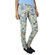 Women's cigarette floral trouser beige-blue