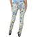 Women's cigarette floral trouser beige-blue